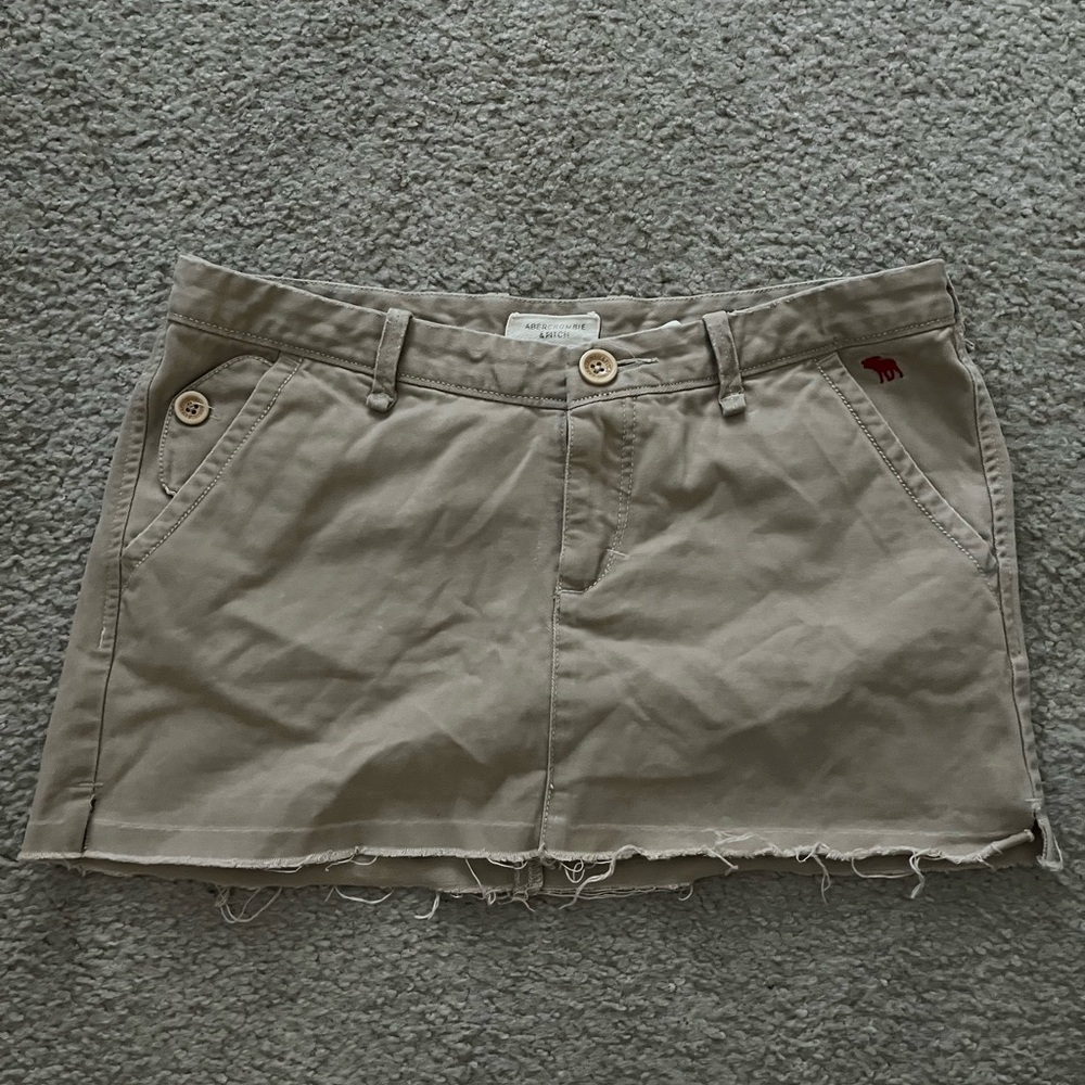 Abercrombie & fitch y2k mini khaki mini skirt